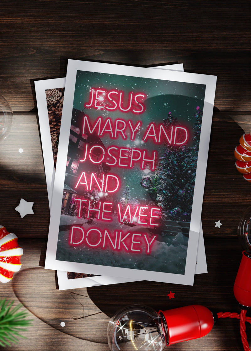 Wee Donkey A6 Christmas Greetings Card