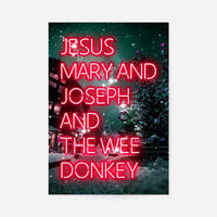 Jesus, Mary, Joseph & The Wee Donkey Christmas Print