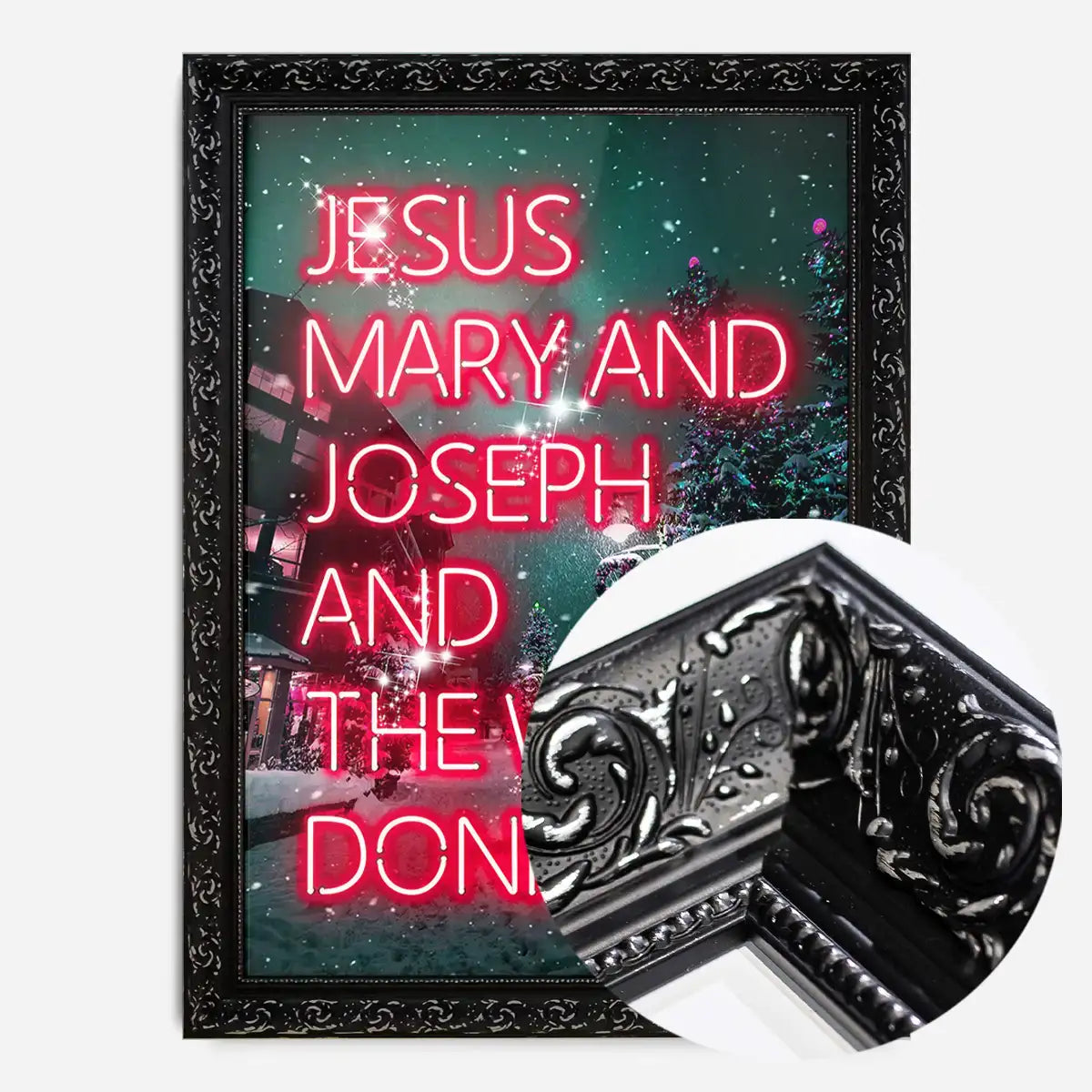 Jesus, Mary, Joseph & The Wee Donkey Christmas Print
