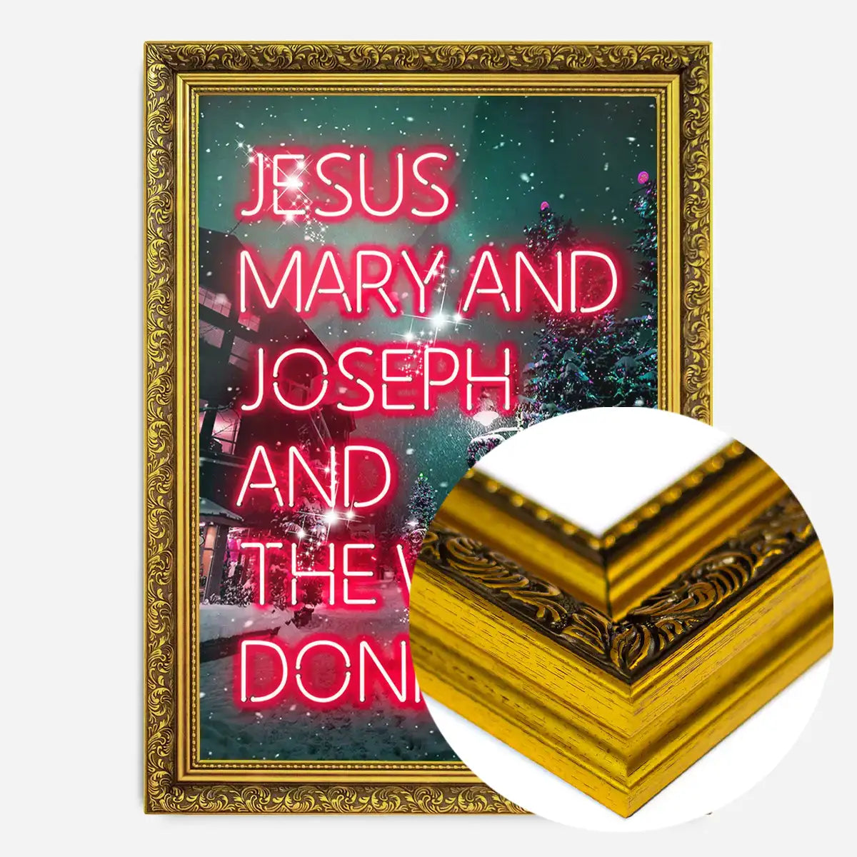 Jesus, Mary, Joseph & The Wee Donkey Christmas Print