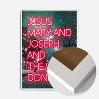 Jesus, Mary, Joseph & The Wee Donkey Christmas Print
