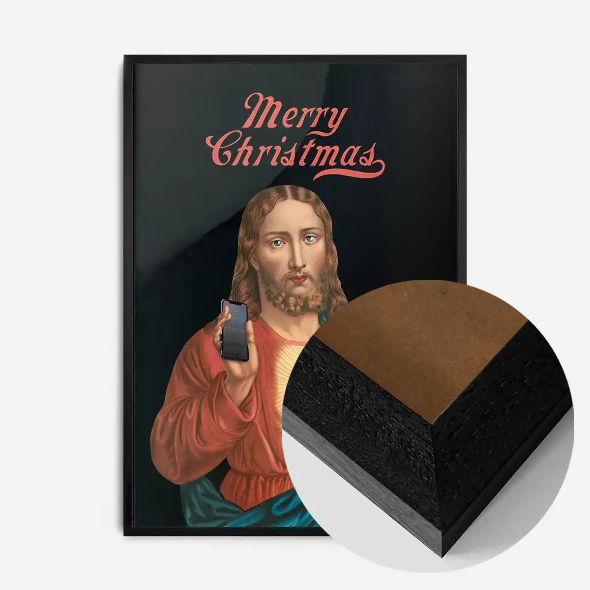 Jesus with Christmas Cracker Print