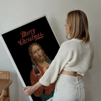 Jesus with Christmas Cracker Print