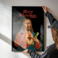 Jesus with Christmas Cracker Print