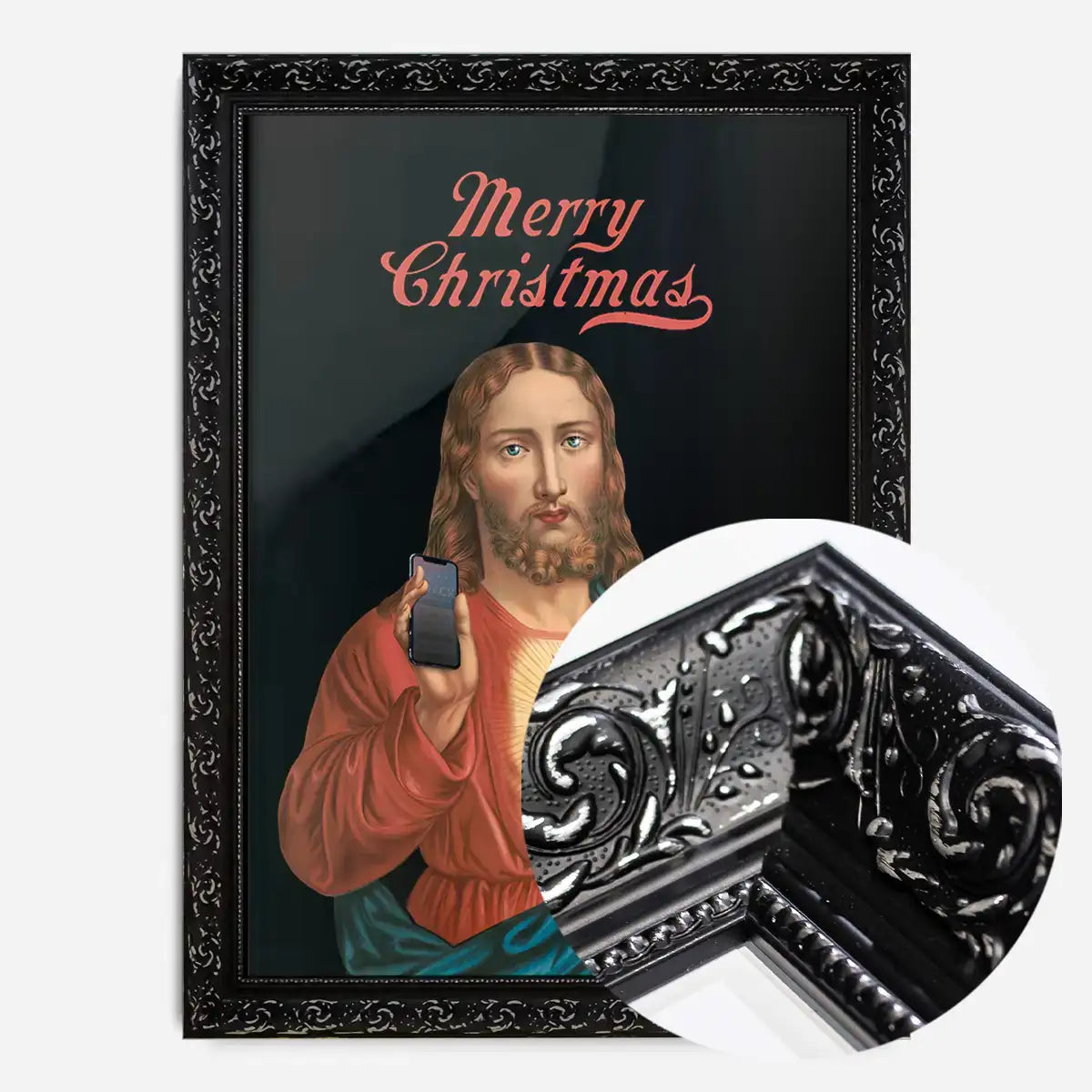 Jesus with Christmas Cracker Print