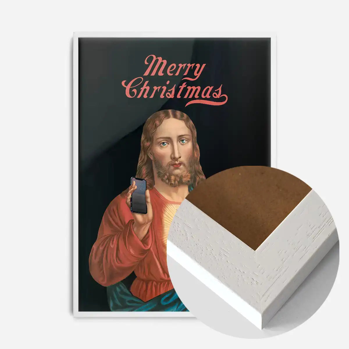 Jesus with Christmas Cracker Print
