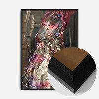 Portrait Wrapped in Fairy Lights Christmas Print