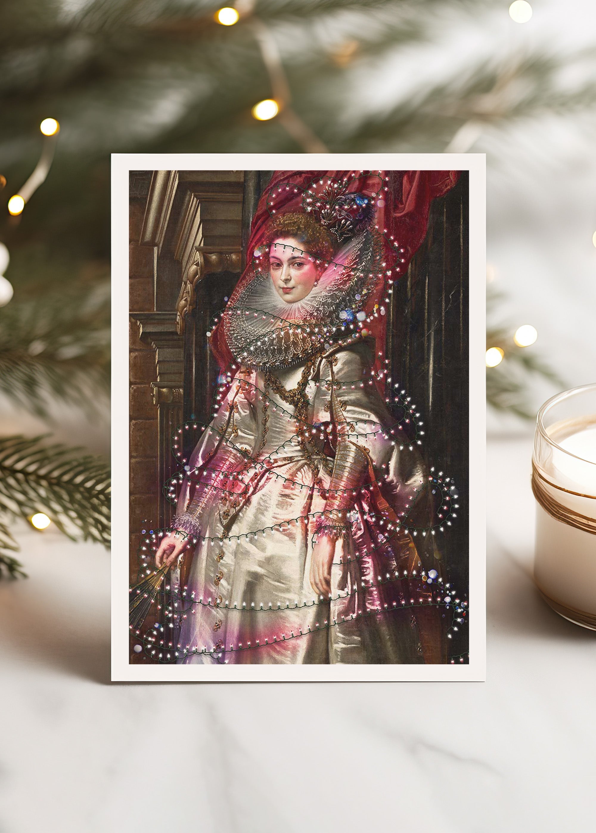 Fairy Lights A6 Christmas Greetings Card