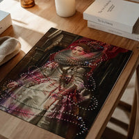 Portrait Wrapped in Fairy Lights Christmas Print