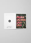 Falalalala Neon A6 Christmas Greetings Card