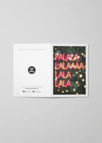 Falalalala Neon A6 Christmas Greetings Card