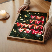 Falalalala Neon Christmas Print