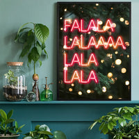 Falalalala Neon Christmas Print