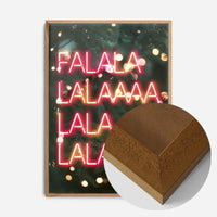 Falalalala Neon Christmas Print