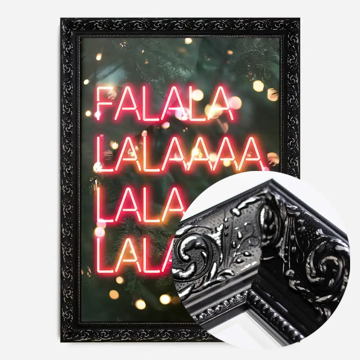 Falalalala Neon Christmas Print