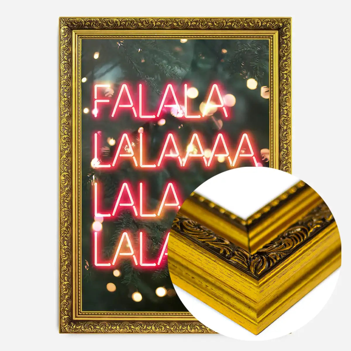 Falalalala Neon Christmas Print