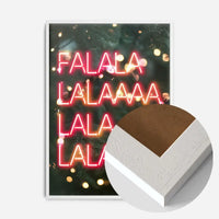 Falalalala Neon Christmas Print