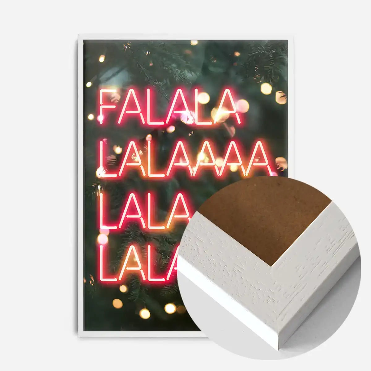 Falalalala Neon Christmas Print