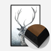 Reindeer Snow Portrait Christmas Print