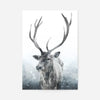 Reindeer Snow Portrait Christmas Print