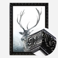 Reindeer Snow Portrait Christmas Print