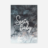 Santa Baby Script Frost Christmas Print