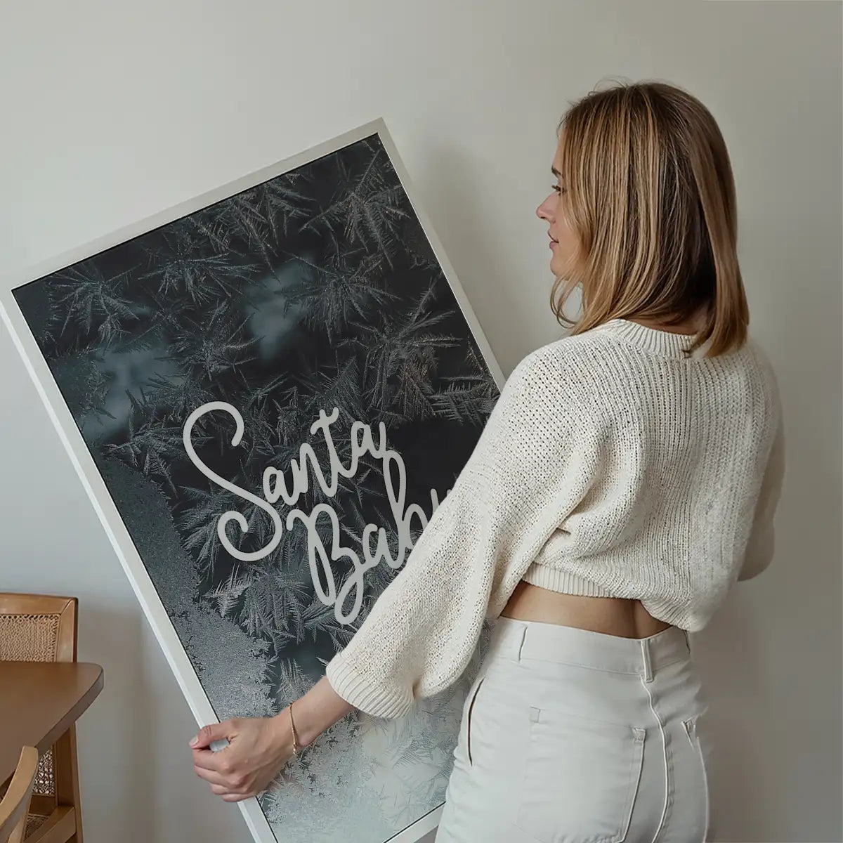 Santa Baby Script Frost Christmas Print