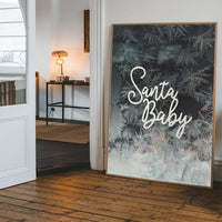 Santa Baby Script Frost Christmas Print