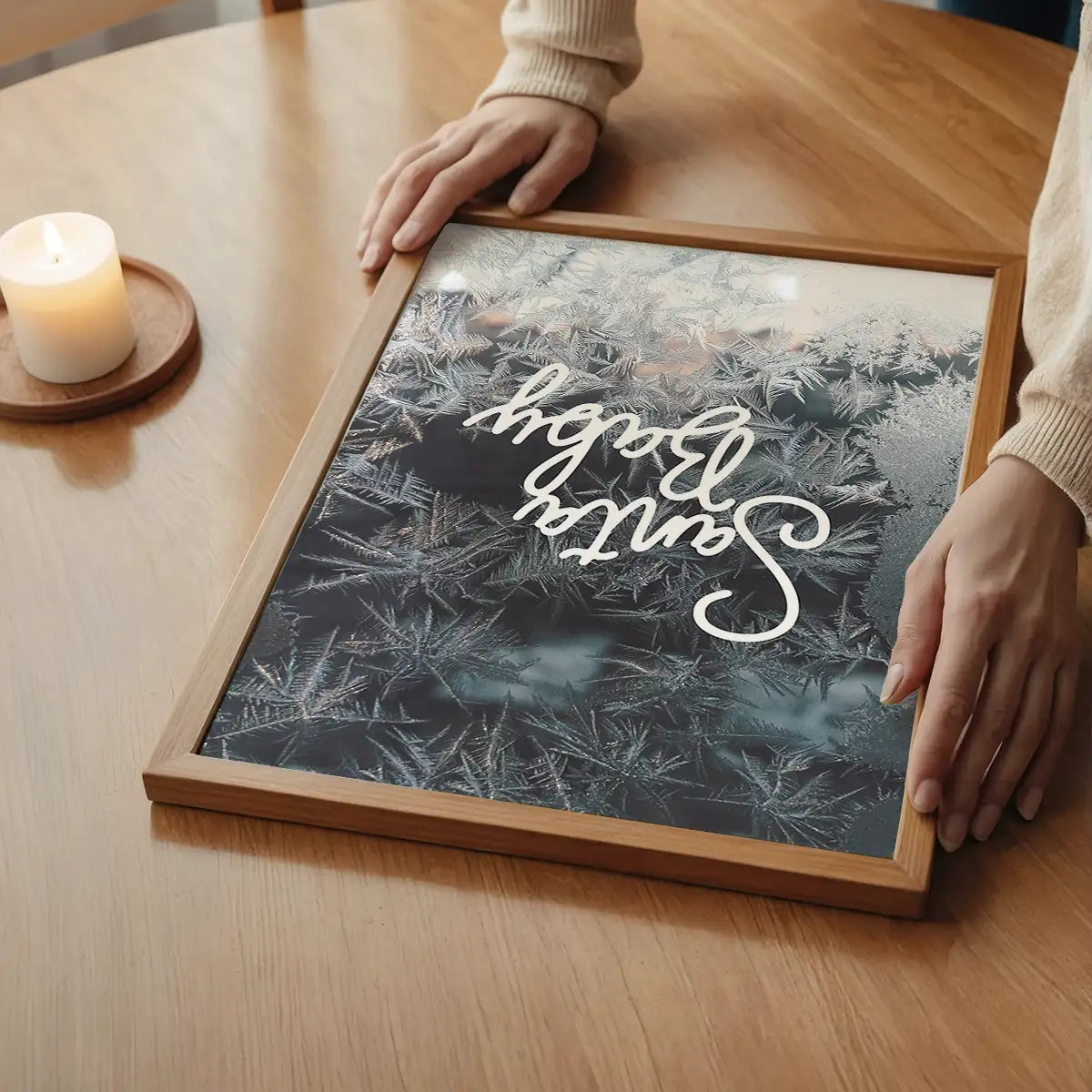 Santa Baby Script Frost Christmas Print