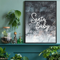 Santa Baby Script Frost Christmas Print