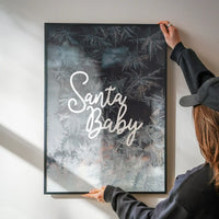 Santa Baby Script Frost Christmas Print
