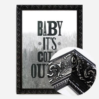 Baby It's Cold Outside Vintage Typography Christmas Print