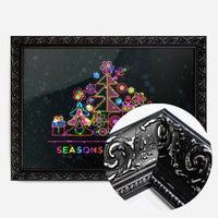 Seasons Greetings Neon Christmas Tree Print