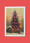 Spraypaint Christmas Tree A6 Christmas Greetings Card