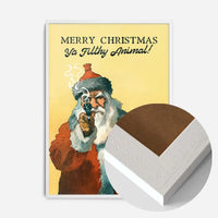 Bad Santa Merry Christmas Filthy Animal Print