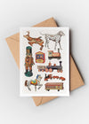 Vintage Toys A6 Christmas Greetings Card
