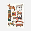 Vintage Christmas Toys Print