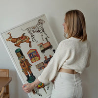 Vintage Christmas Toys Print