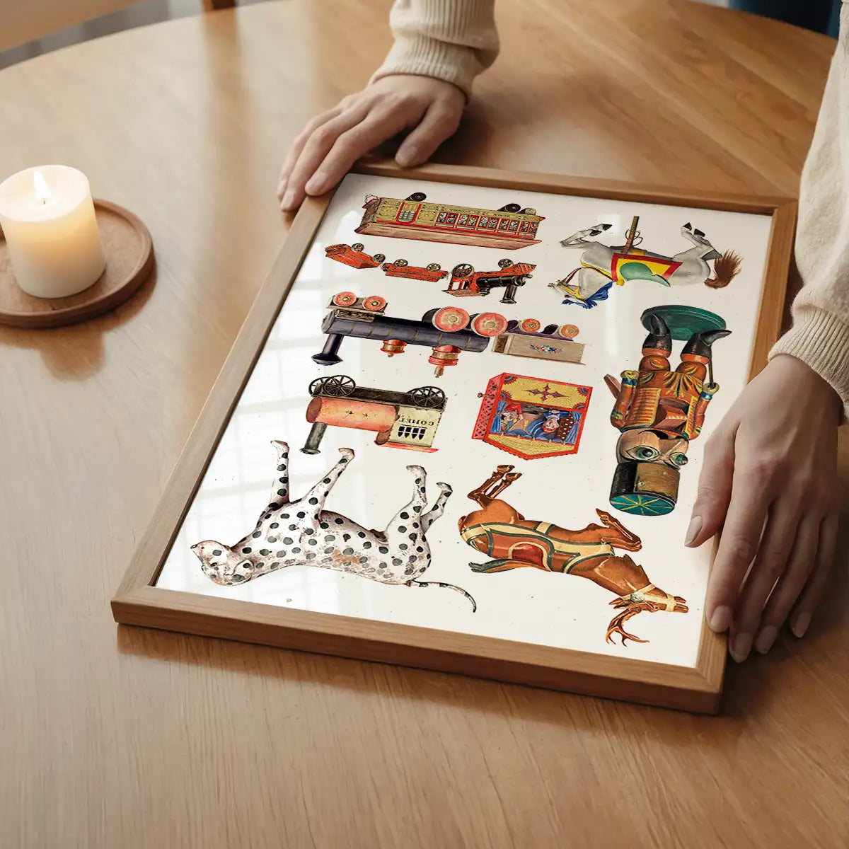 Vintage Christmas Toys Print