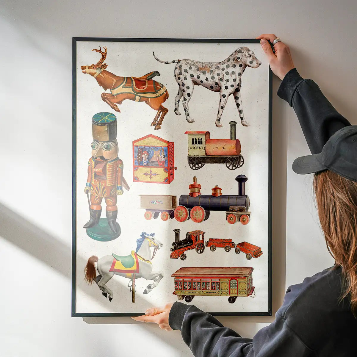 Vintage Christmas Toys Print