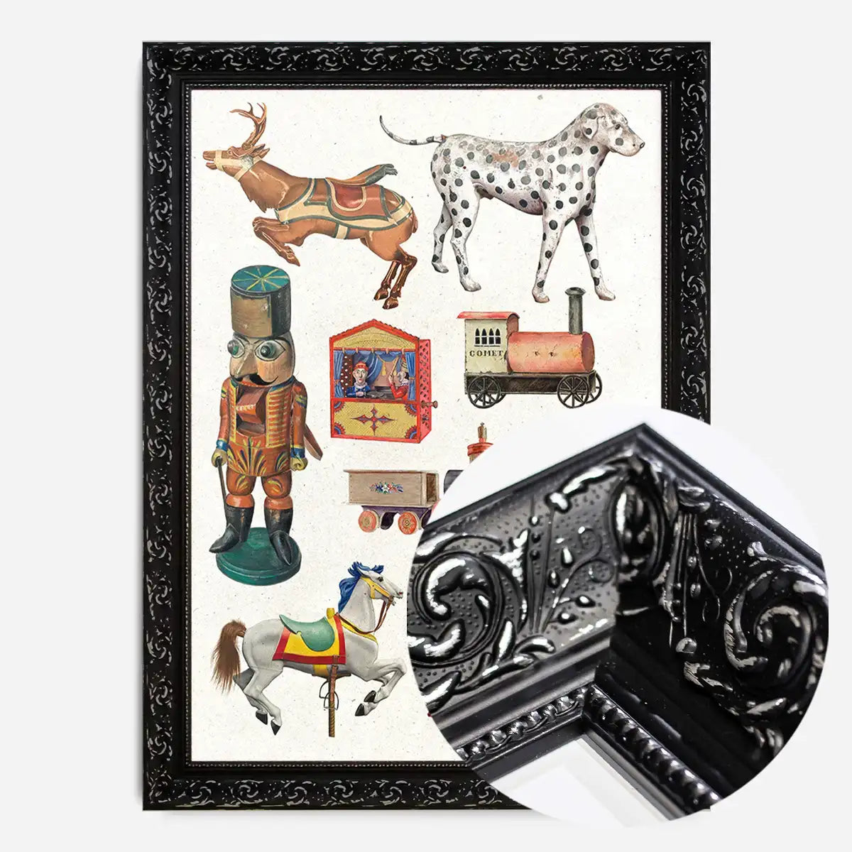 Vintage Christmas Toys Print