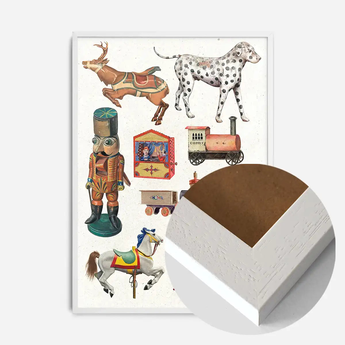 Vintage Christmas Toys Print