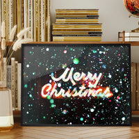 Merry Christmas Neon Sign Print