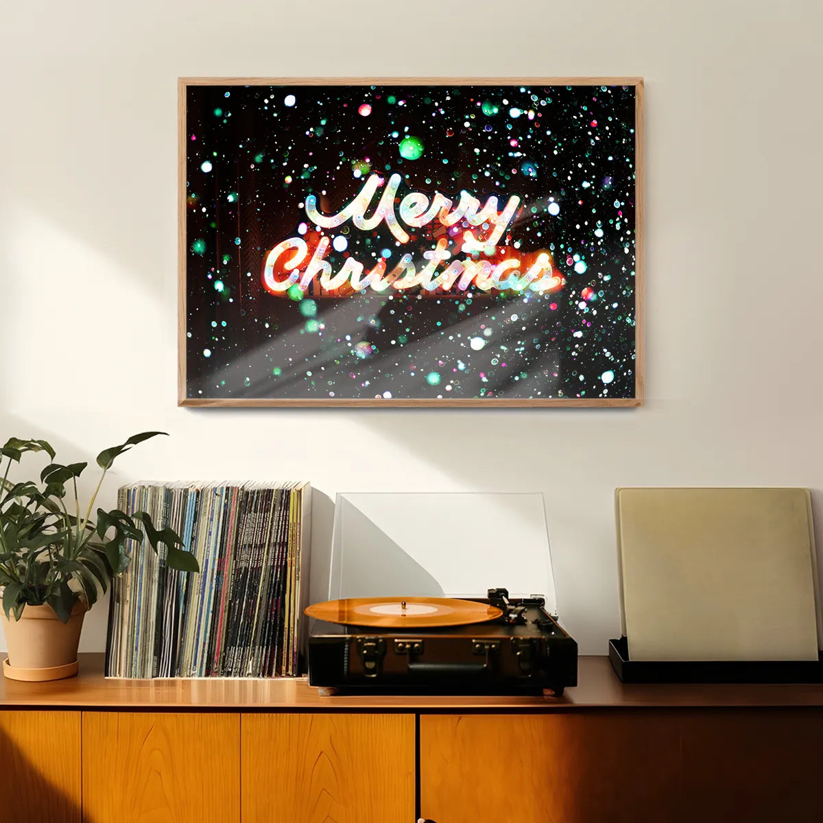 Merry Christmas Neon Sign Print