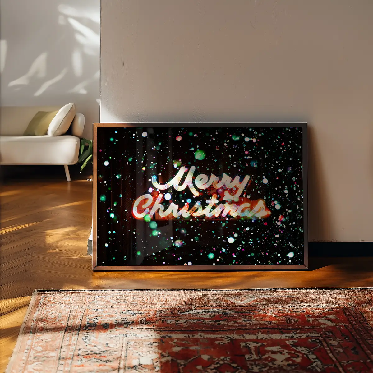 Merry Christmas Neon Sign Print