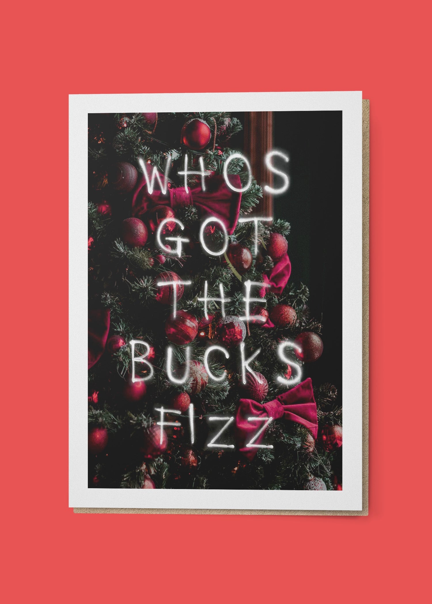 Bucks Fizz Spraypaint A6 Christmas Greetings Card