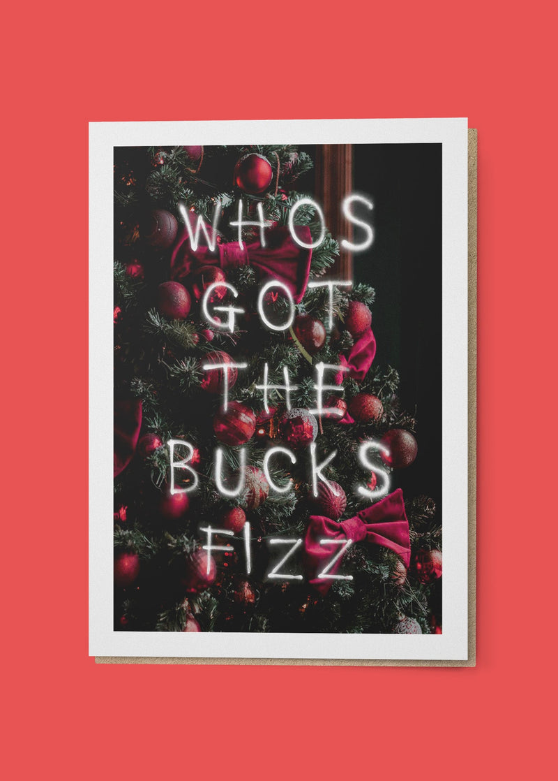 Bucks Fizz Spraypaint A6 Christmas Greetings Card