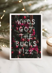 Bucks Fizz Spraypaint A6 Christmas Greetings Card