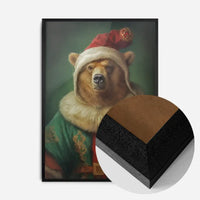 Christmas Bear Animal Portrait Print