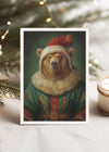 Bear Portrait A6 Christmas Greetings Card